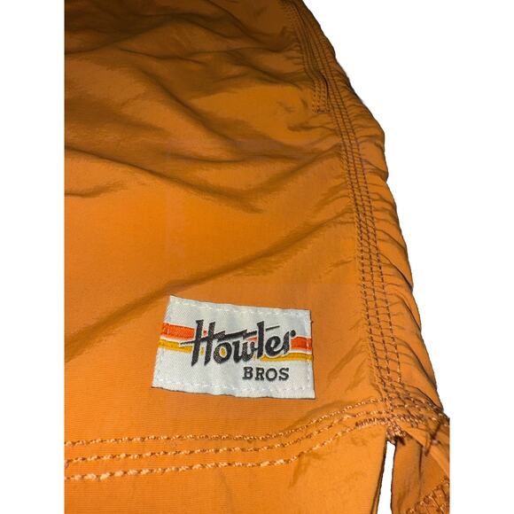 Howler Bros Pressure Drop Cord Shorts Mens 34 Orange Corduroy Stretch Drawstring - Picture 3 of 7
